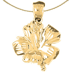 14K or 18K Gold Flower Pendant