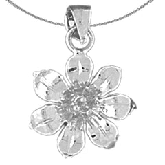 14K or 18K Gold Flower Pendant