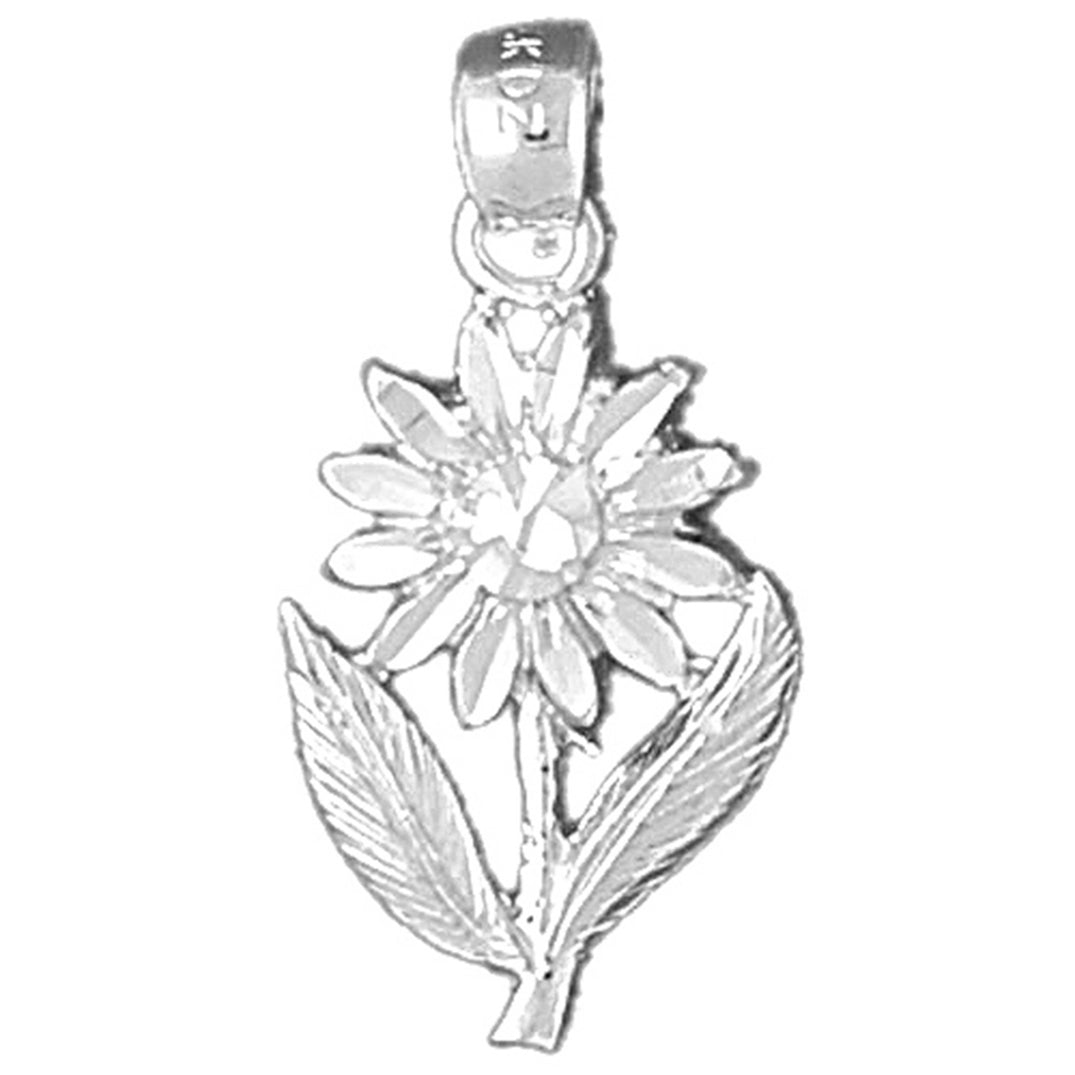 14K or 18K Gold Daisy Flower Pendant