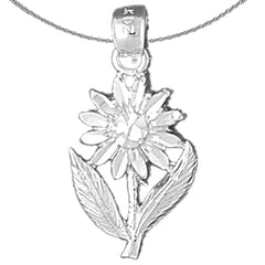 14K or 18K Gold Daisy Flower Pendant