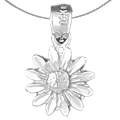 14K or 18K Gold Daisy Flower Pendant