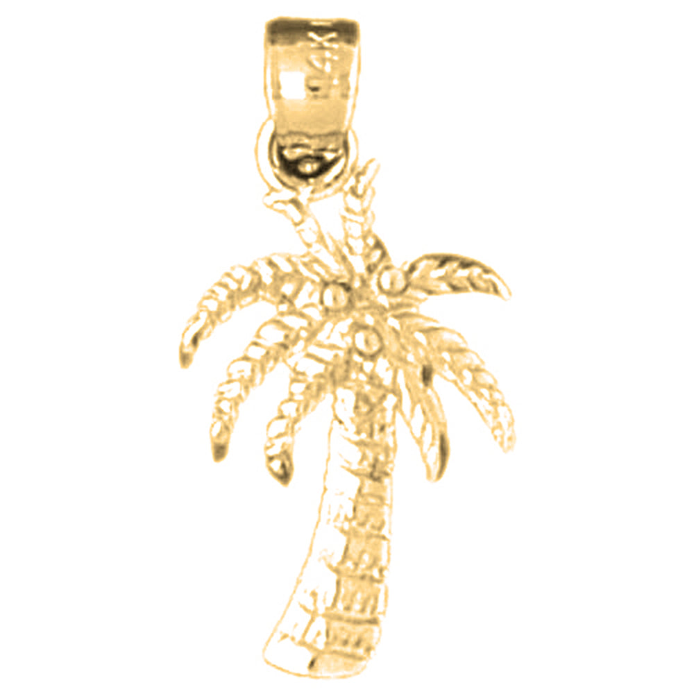 14K or 18K Gold Palm Tree Pendant