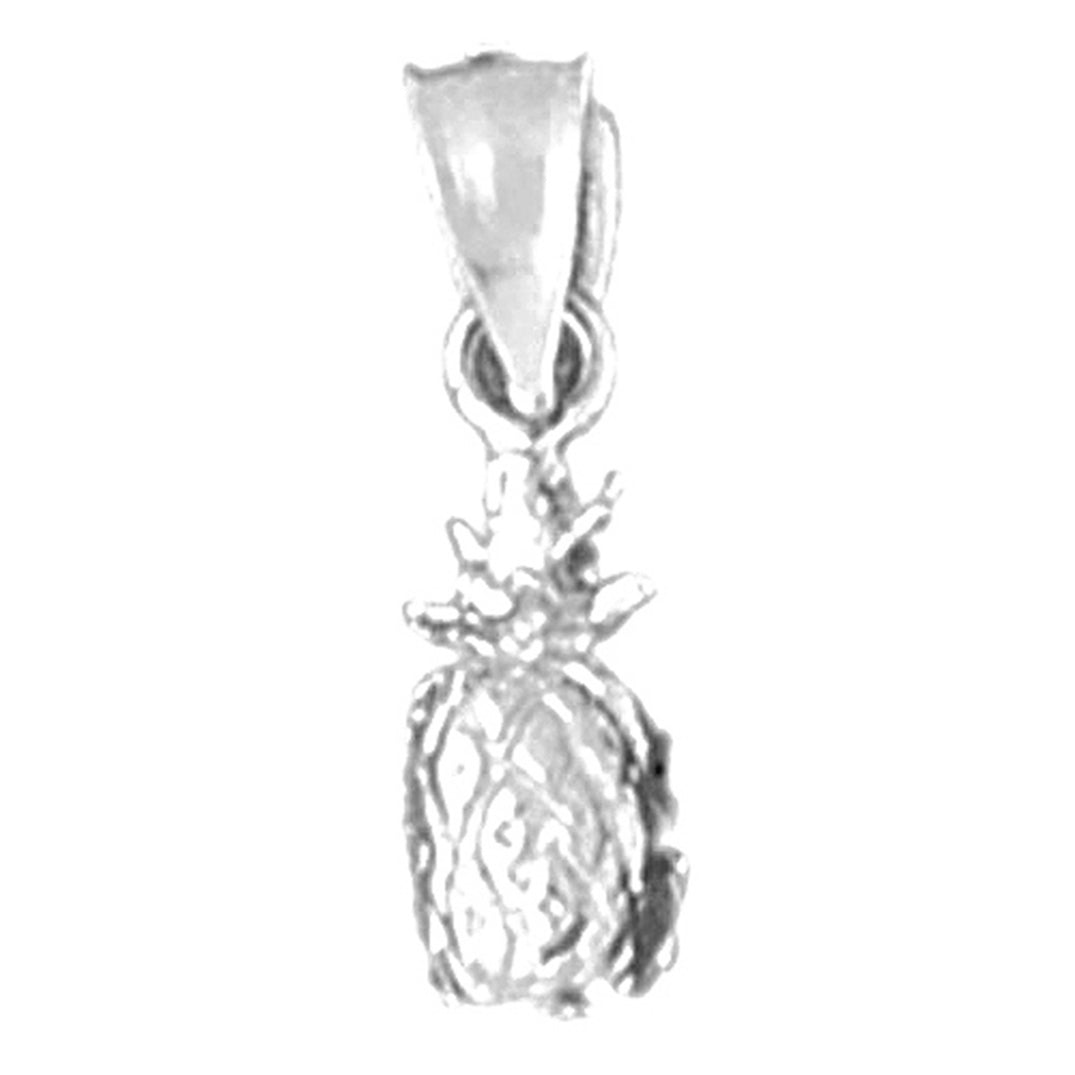 14K or 18K Gold 3D Pineapple Pendant