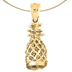 14K or 18K Gold 3D Pineapple Pendant