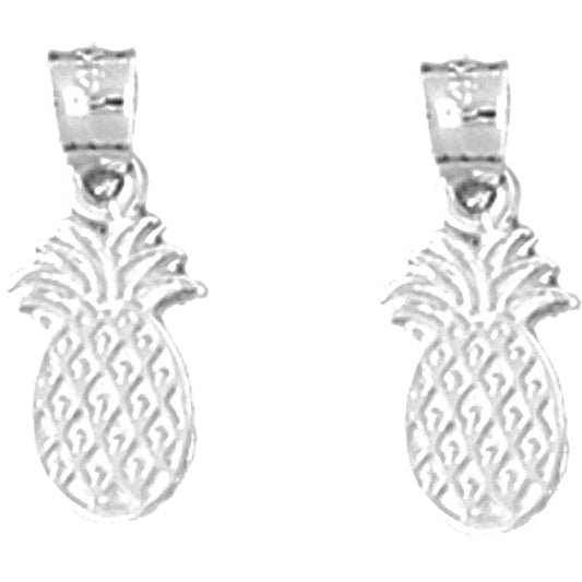 Sterling Silver 16mm Pineapple Earrings