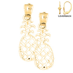 14K or 18K Gold Pineapple Earrings
