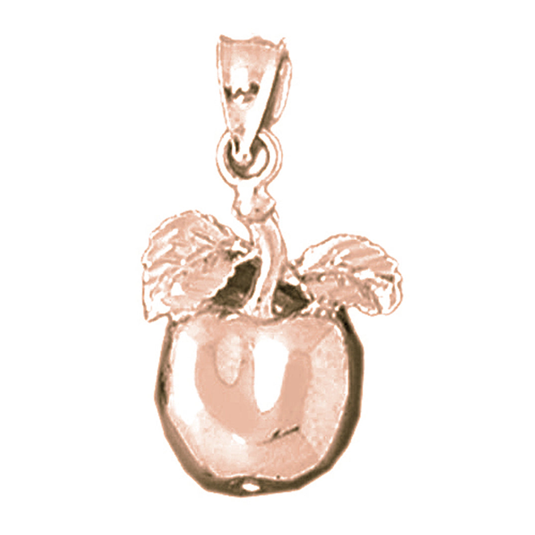 14K or 18K Gold Apple Pendant