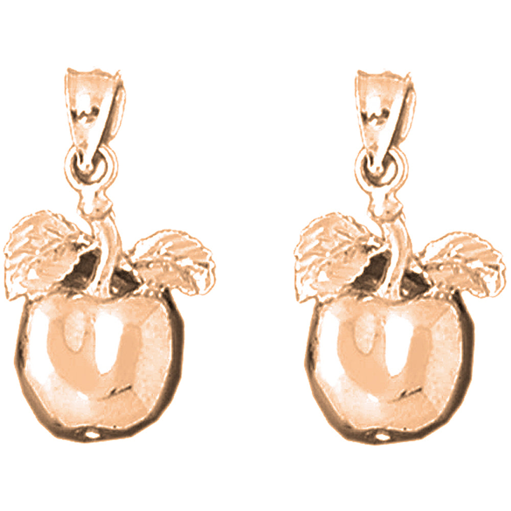 14K or 18K Gold 23mm Apple Earrings