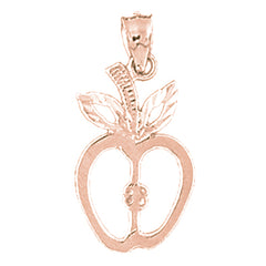 14K or 18K Gold Apple Pendant