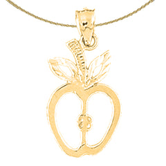 14K or 18K Gold Apple Pendant