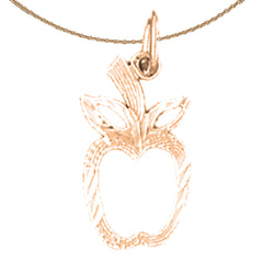 14K or 18K Gold Apple Pendant