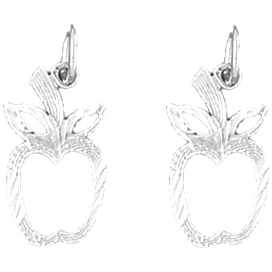 Sterling Silver 19mm Apple Earrings