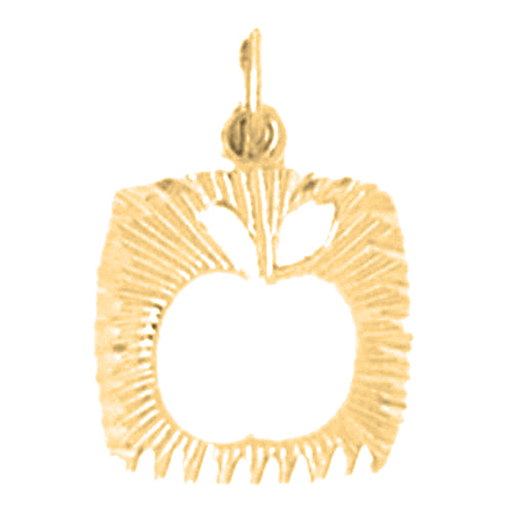 14K or 18K Gold Apple Pendant