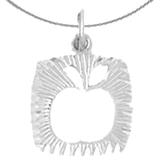 14K or 18K Gold Apple Pendant