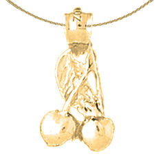 14K or 18K Gold Cherries Pendant