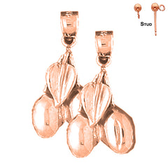 14K or 18K Gold 3D Cherries Earrings