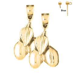 14K or 18K Gold 3D Cherries Earrings