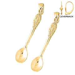 14K or 18K Gold Spoon Earrings