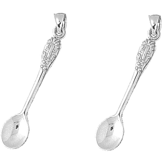 Sterling Silver 39mm Spoon Earrings
