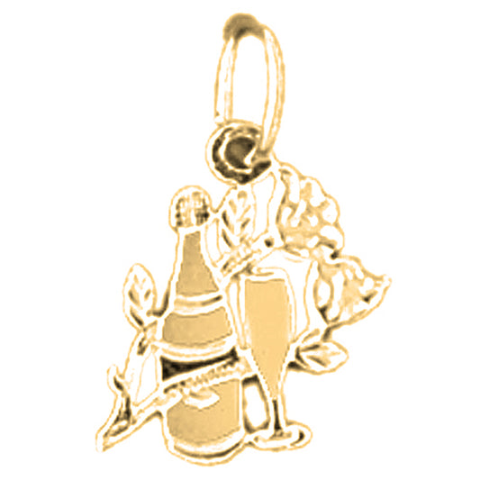 14K or 18K Gold Champagne Pendant