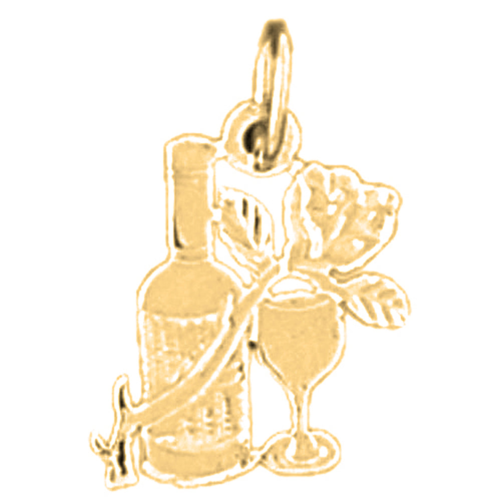 14K or 18K Gold Champagne Pendant