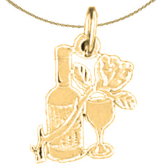 14K or 18K Gold Champagne Pendant