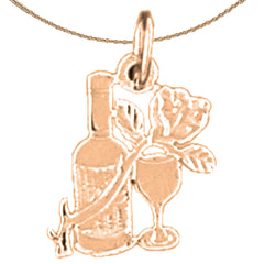 14K or 18K Gold Champagne Pendant