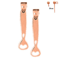 14K or 18K Gold Can Opener Earrings