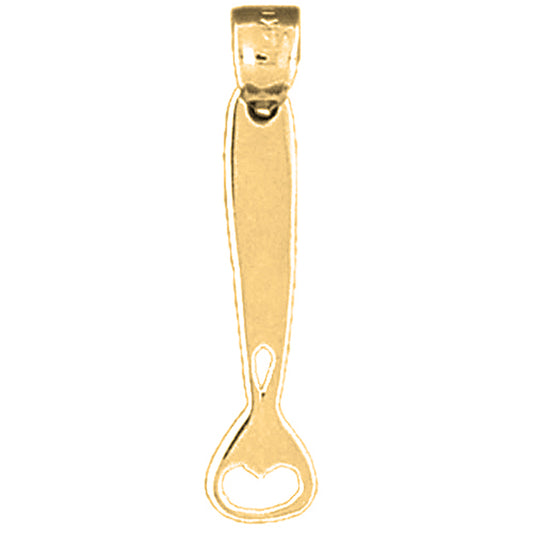 14K or 18K Gold Can Opener Pendant