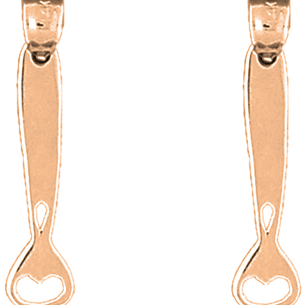 14K or 18K Gold 28mm Can Opener Earrings