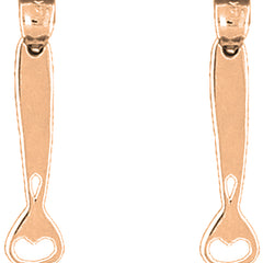 14K or 18K Gold 28mm Can Opener Earrings