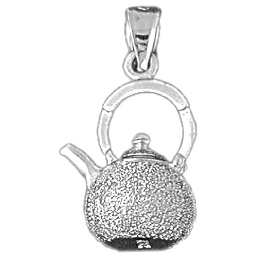 10K, 14K or 18K Gold Tea Pot Pendant