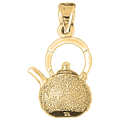 10K, 14K or 18K Gold Tea Pot Pendant