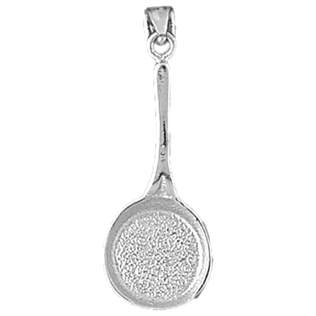 14K or 18K Gold 3D Frying Pan Pendant