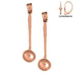 14K or 18K Gold 3D Measuring Spoon Earrings
