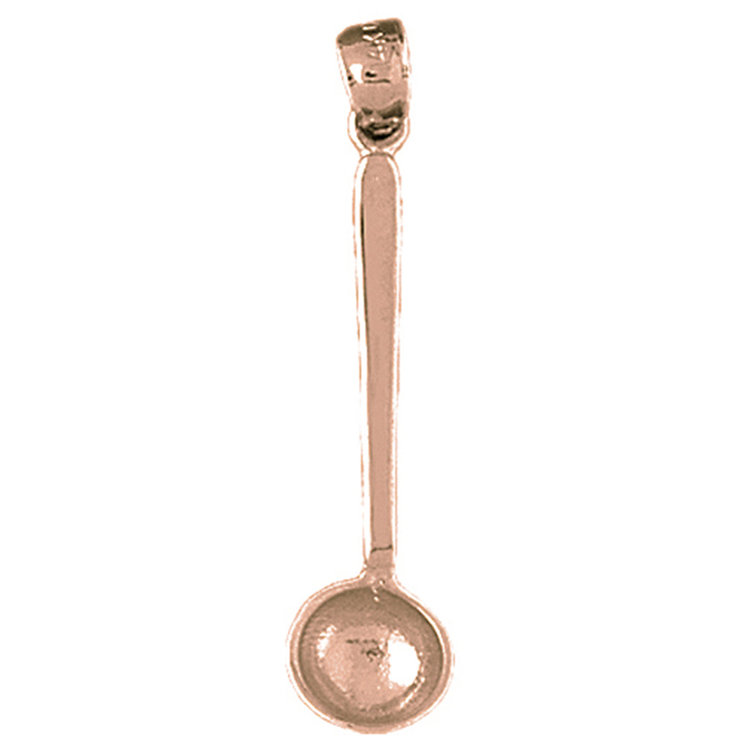 14K or 18K Gold 3D Measuring Spoon Pendant