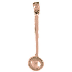 14K or 18K Gold 3D Measuring Spoon Pendant