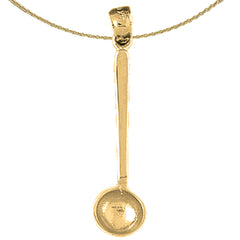 14K or 18K Gold 3D Measuring Spoon Pendant