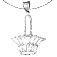 14K or 18K Gold Basket Pendant