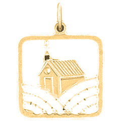 14K or 18K Gold House Pendant