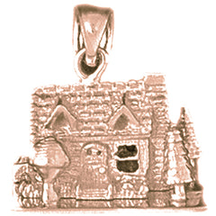 14K or 18K Gold House Pendant