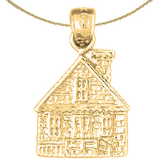 14K or 18K Gold Church Pendant