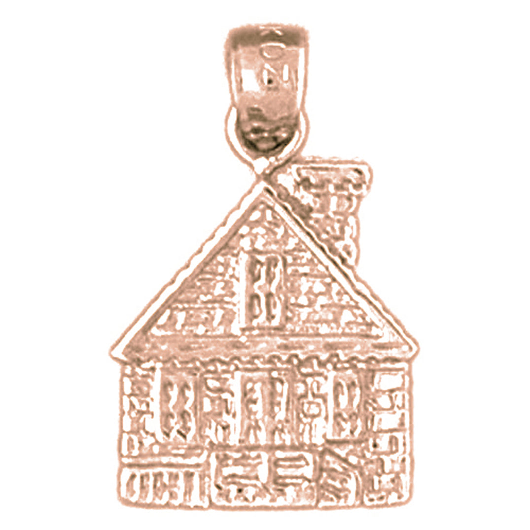 14K or 18K Gold Church Pendant