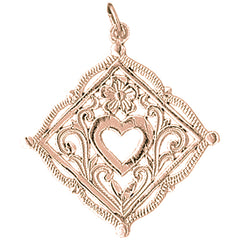 14K or 18K Gold Heart Pendant