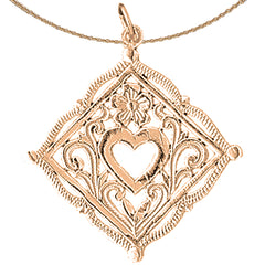 14K or 18K Gold Heart Pendant