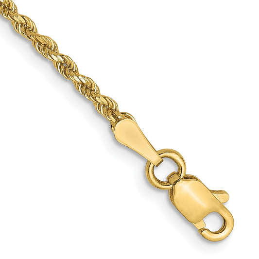 14K Yellow Gold 1.75mm Diamond-cut Rope Chain