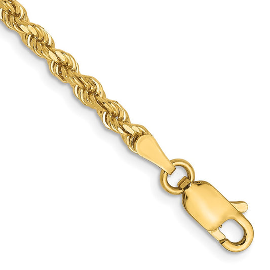 14K Yellow Gold 2.75mm Diamond-cut Rope Chain