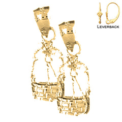 14K or 18K Gold Water Well Earrings