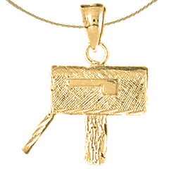 10K, 14K or 18K Gold Mailbox Pendant