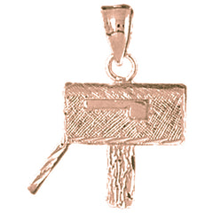 10K, 14K or 18K Gold Mailbox Pendant